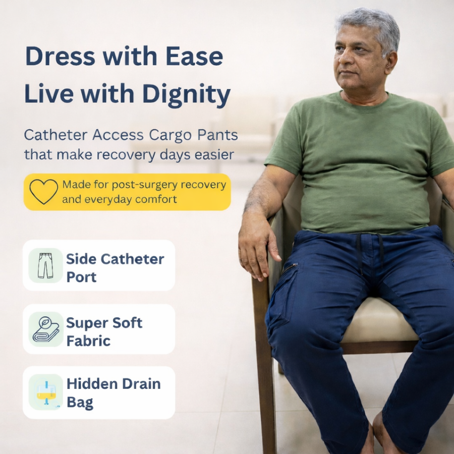 Men's adaptive catheter cargo pants
