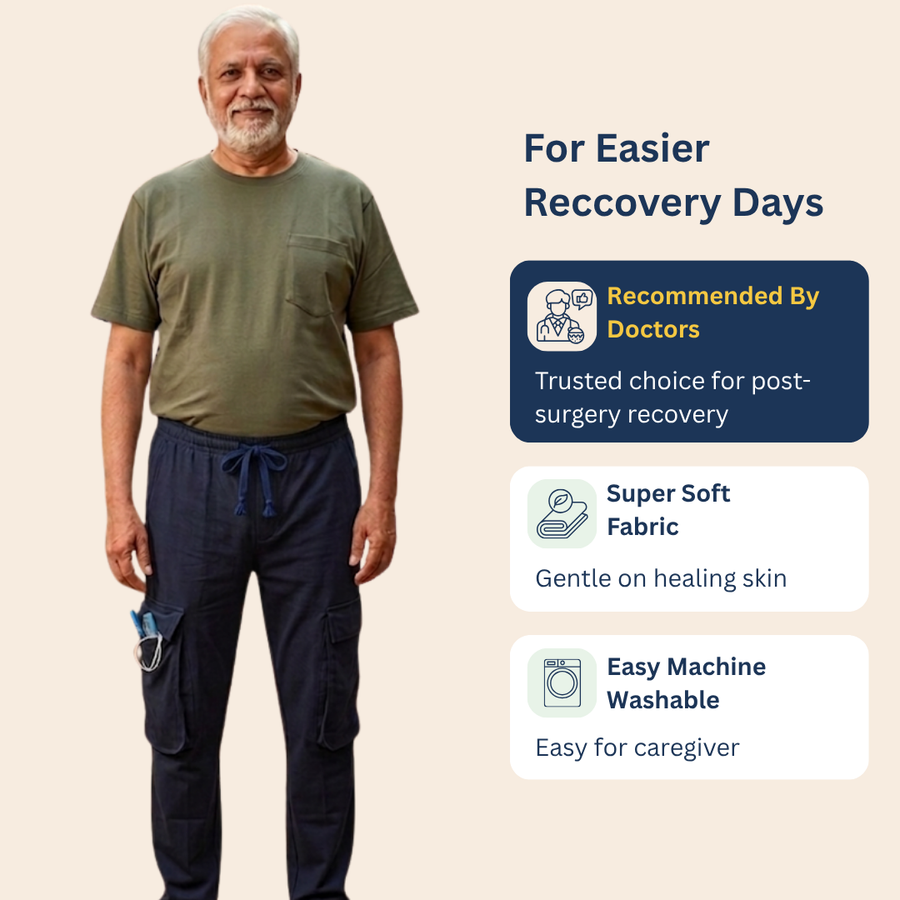 catheter pants for men India adaptive cargo pants with catheter access | Aasra