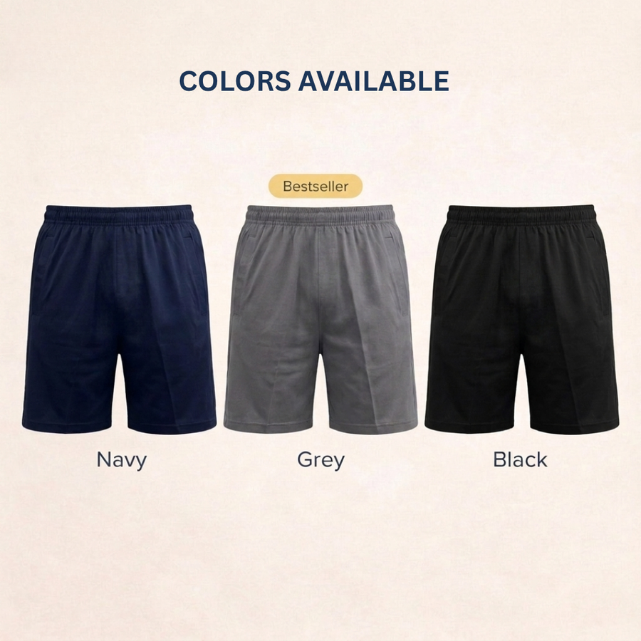Adaptive tearaway shorts back view with full velcro side openings for hip surgery recovery | Aasra