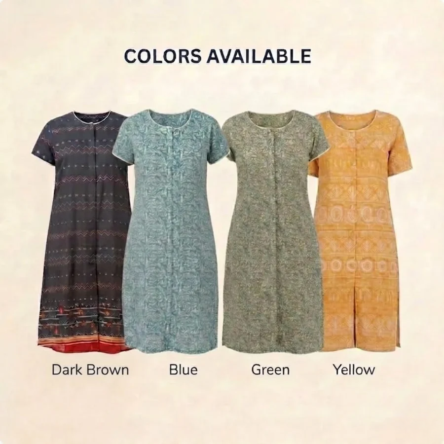front-open adaptive kurti for women post-surgery elderly wear blue India | Aasra