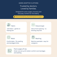 Adaptive Front-Open Nighty for Women | Easy-Wear with Pockets (Yellow)