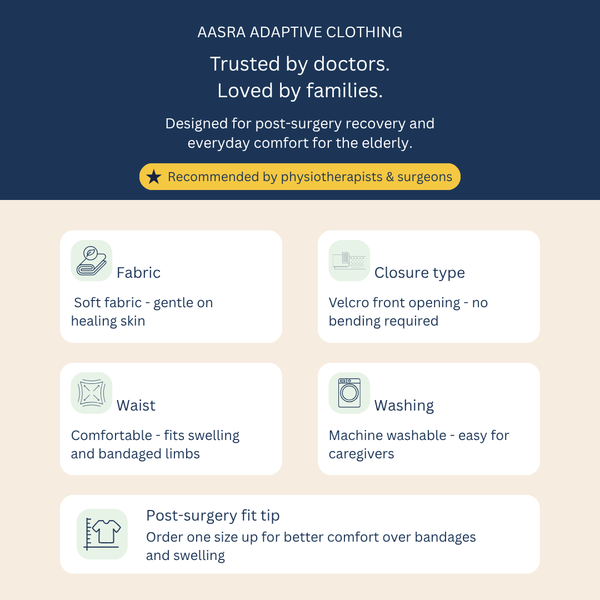 Adaptive Front-Open Nighty for Women | Easy-Wear with Pockets (Yellow)