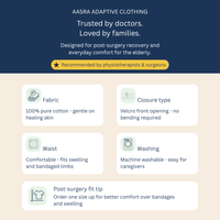 Adaptive Tearaway Shorts | 100% Cotton | Velcro Side-Opening for Easy Change (Men's)