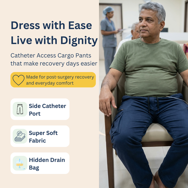 Adaptive Utility Cargo Pants with Catheter-Port Access | Side-Zip Easy-Wear (Women's)
