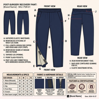 Adaptive Side-Opening Pajama with Full-Length Velcro Closure | Easy-Wear Night Pant (Men's)