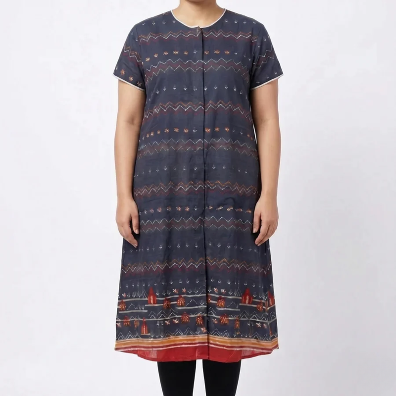 adaptive velcro kurti for women elderly post-surgery dark brown India | Aasra