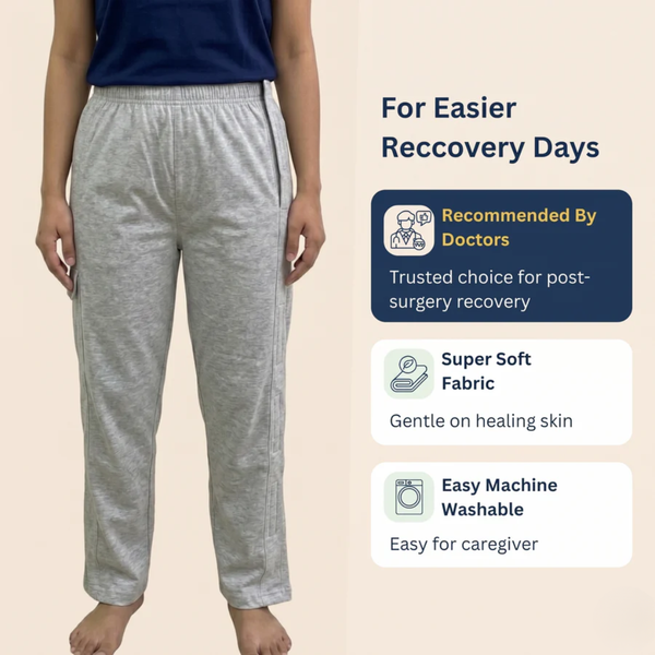 Adaptive Side-Opening Pajama with Full-Length Velcro Closure | Easy-Wear Night Pant (Women's)