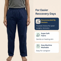 Adaptive Side-Opening Pajama with Full-Length Velcro Closure | Easy-Wear Night Pant (Women's)