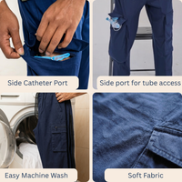 Adaptive Utility Cargo Pants with Catheter-Port Access | Side-Zip Easy-Wear (Women's)
