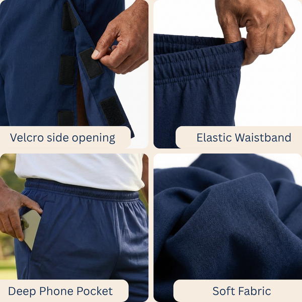 adaptive side-opening pajama for women post-surgery night pant velcro closure India | Aasra