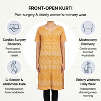 Front-Open Kurti for Women | Post-Surgery & Elderly Wear