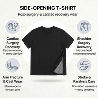 adaptive side-opening velcro t-shirt for women post-surgery upper body wear India | Aasra