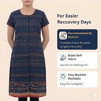 Front-Open Velcro Kurti for Women | Adaptive Easy-Wear Kurti (Dark Brown)