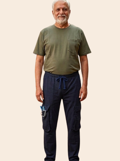 Catheter Access Utility Cargo Pants | For Post-Surgery & Hospital Care | Urology, Dialysis & Drain Bag Friendly