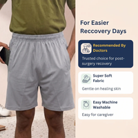 Adaptive Tearaway Shorts | 100% Cotton | Velcro Side-Opening for Easy Change (Men's)