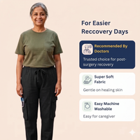 Adaptive Utility Cargo Pants with Catheter-Port Access | Side-Zip Easy-Wear (Women's)