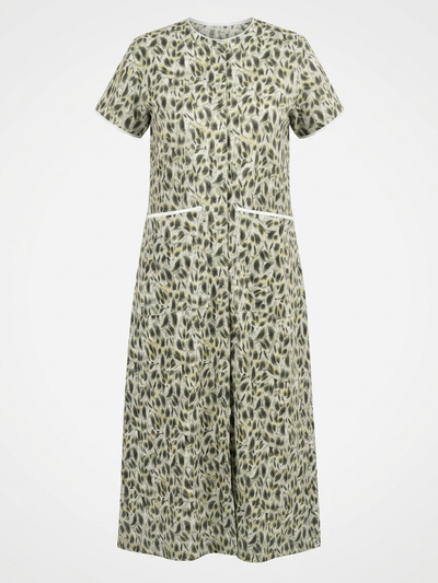 Adaptive Front-Open Nighty for Women | Easy-Wear with Pockets (Green)