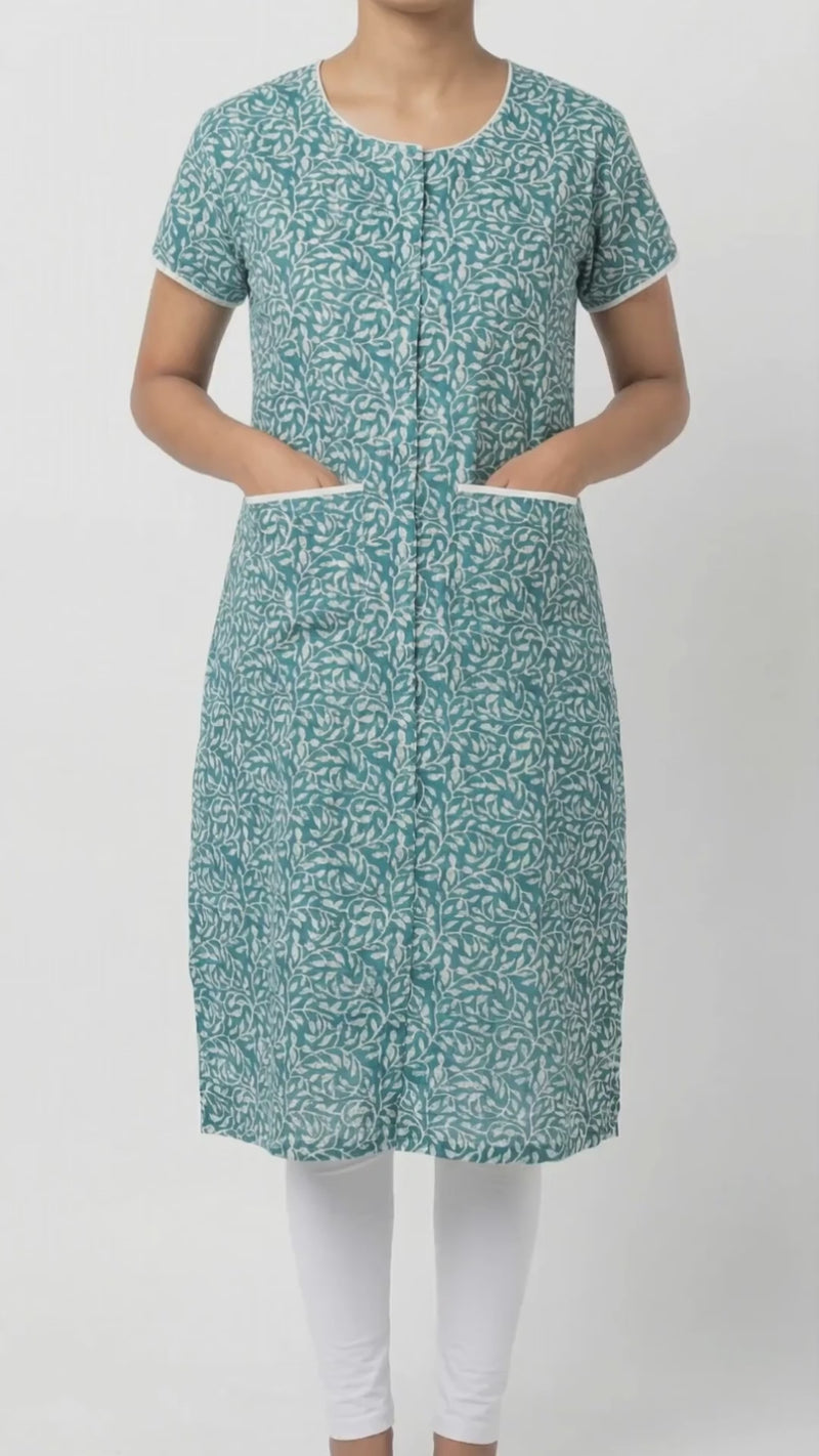 Nighty Adaptive Front-Open Recovery Nighty for Women | Easy Wear with Pockets